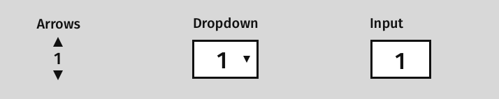 Dropdown selector, input box